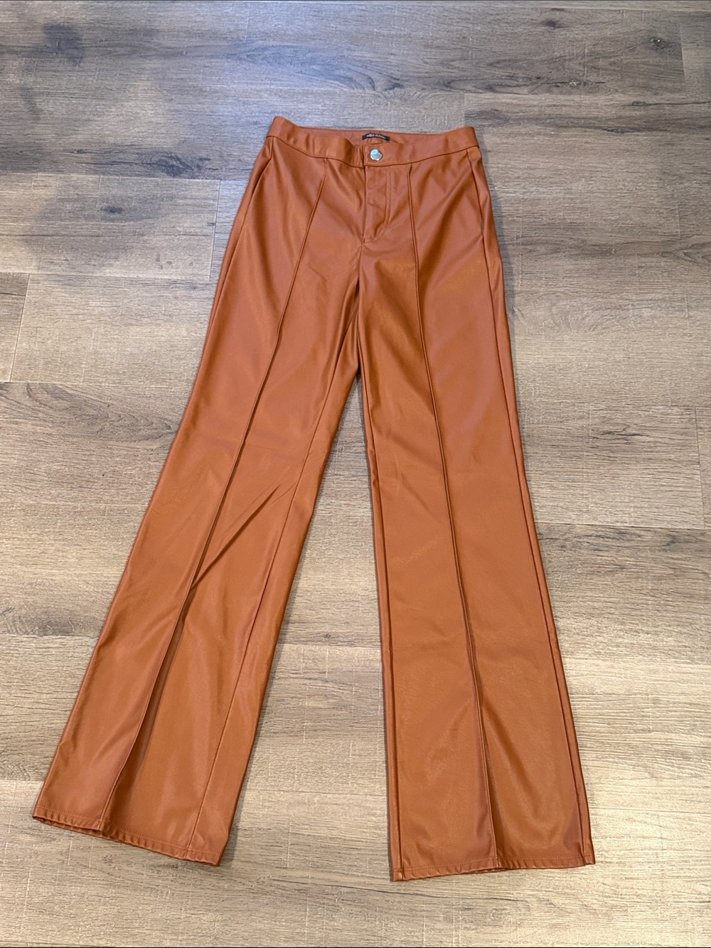 Faux Leather Flare Pants